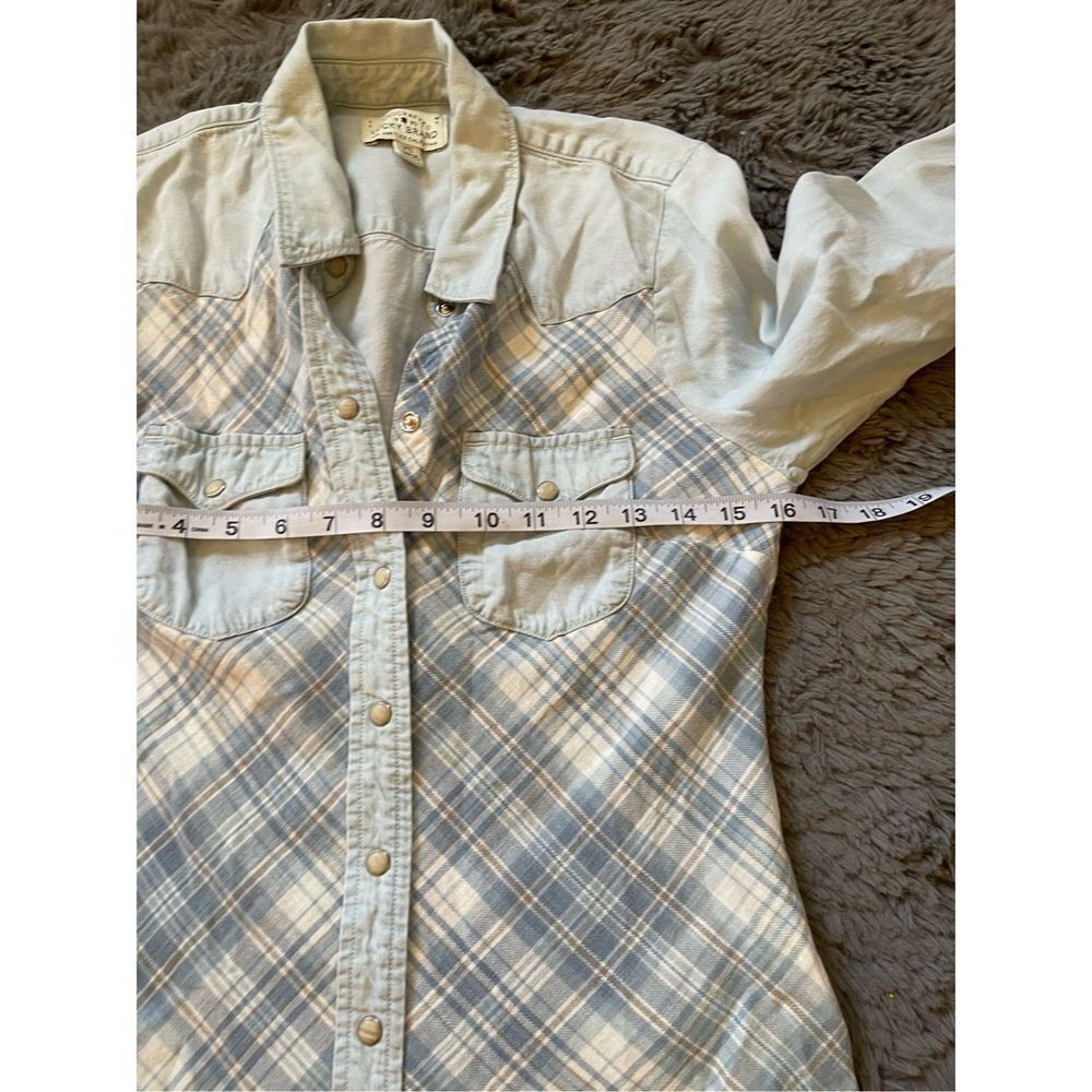 Lucky Brand Flannel Chambray Button Up Size Xs - image 6